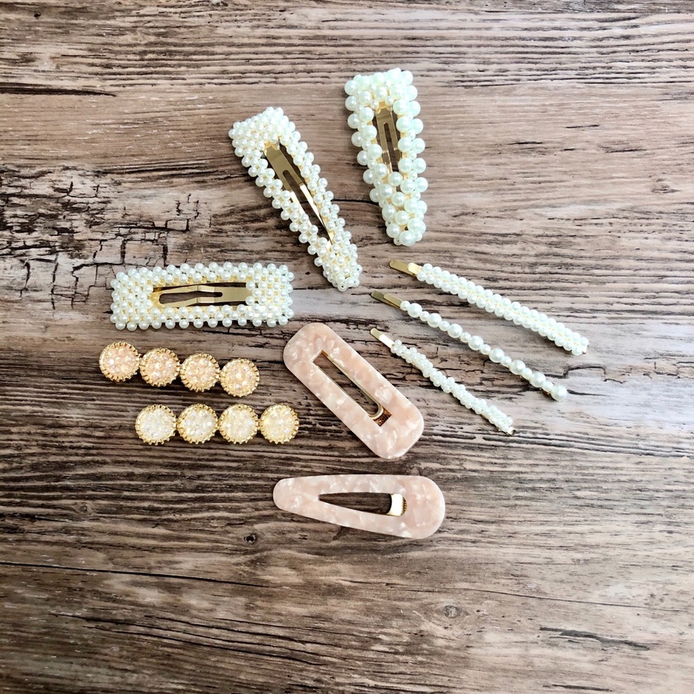 Pearl Acrylic Hair Barrette Clips Hair Accessories - Picture 9 of 9